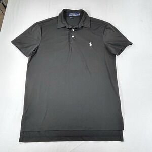 Polo Ralph Lauren Performance Polo Mens Medium Black Short Sleeve Golf Shirt M